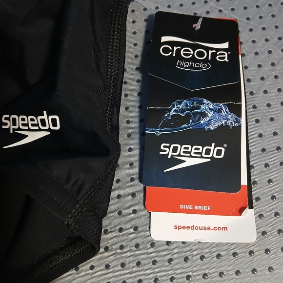 Speedo Mens Swimsuit Powerflex Eco Solid Swim Briefs black Size 34 Nwt - Picture 6 of 9